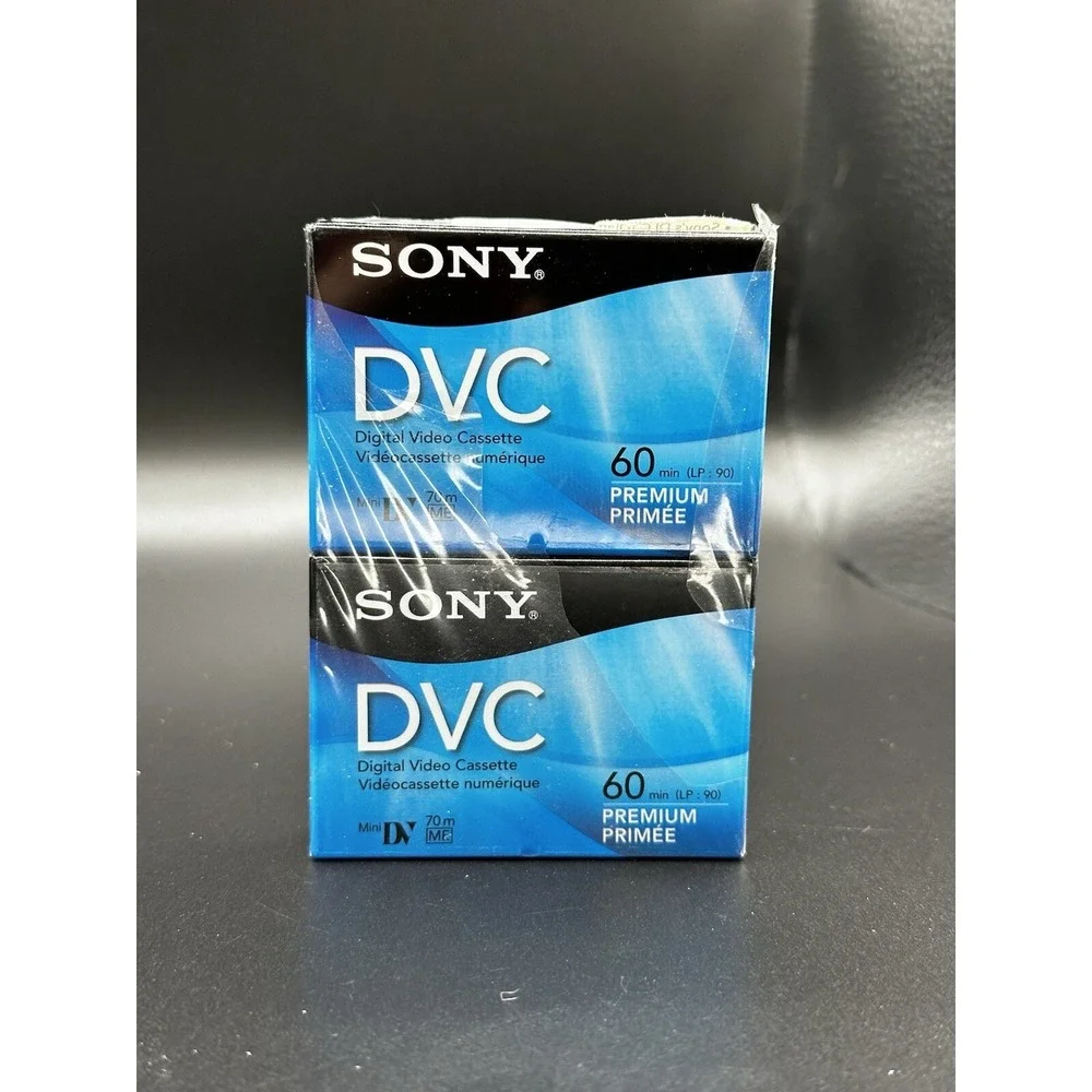 Sony DVC Digital Video Mini Cassette Tapes 2 Pack 60 Minutes Each Premium NOS